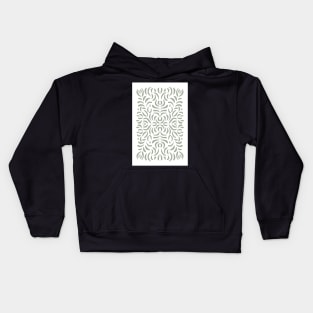 Abstract floral line art pattern Kids Hoodie